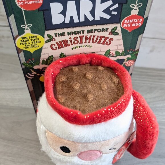 BARK Holiday Santa's Big Mug Dog Toy - Picture 2 of 4